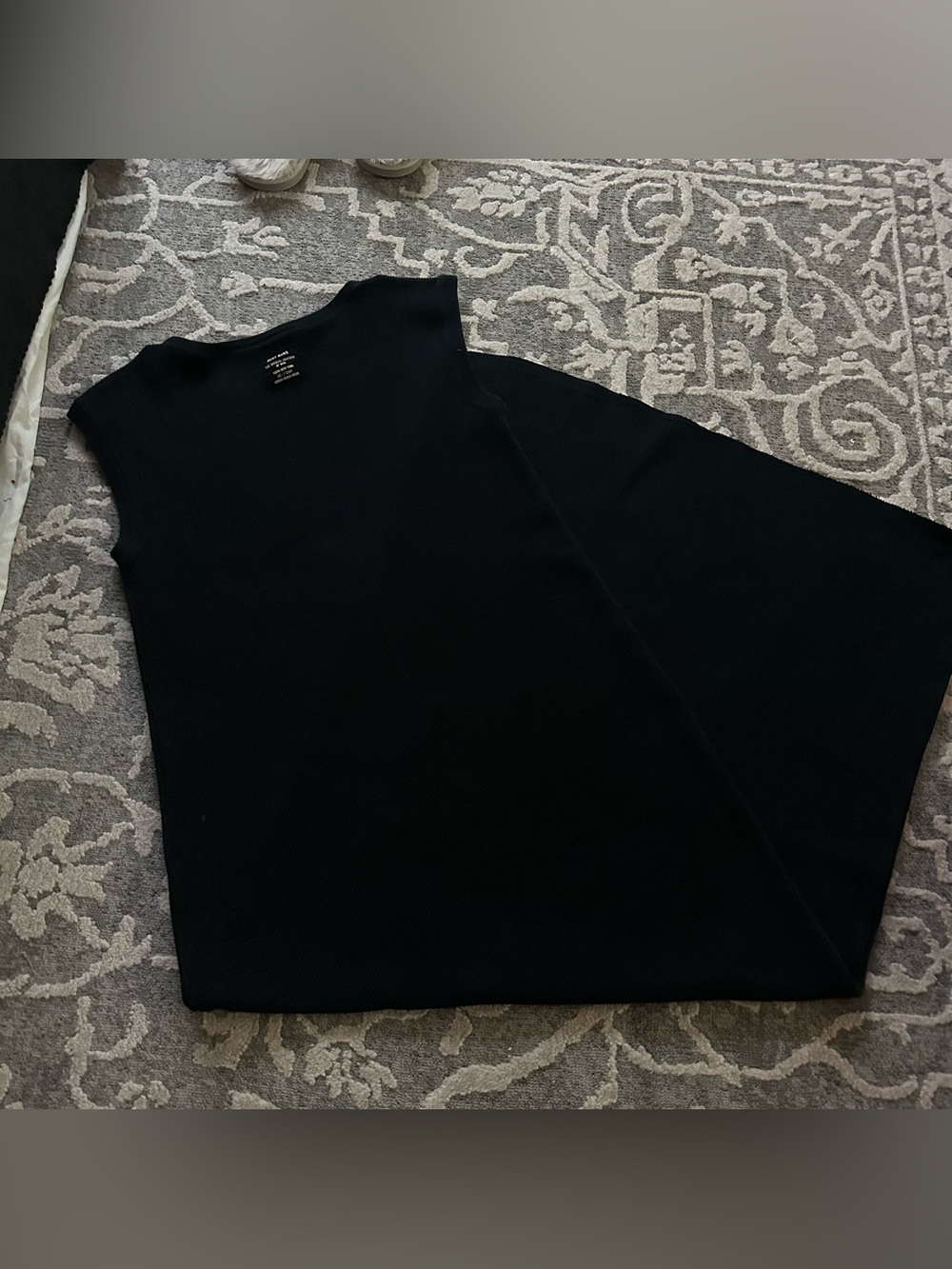 DKNY black cotton maxi dress